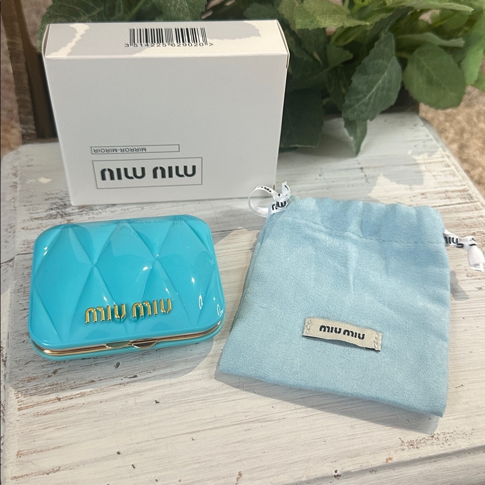 Miu Miu GWP Turquoise Compact Mirror